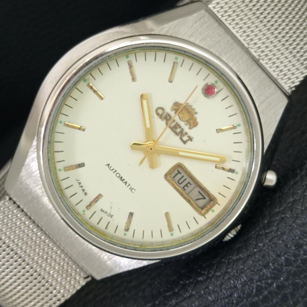 

ORIENT АВТОМАТИЧЕСКИЕ ВИНТАЖНЫЕ ЯПОНИЯ 46943 МУЖСКИЕ ЧАСЫ БЕЛОГО ЦВЕТА a704837-1