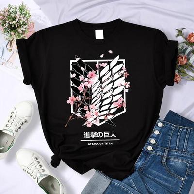 Japanese Anime Attack On Titan Graphic Print T Shirt Men Casual Fashion Short Sleeve Plus Size T Shirt Women