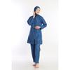 Black Lycra Headscarf 4 Piece Fully Covered Water Repellent Quick Drying Zippered Hijab Swimsuit