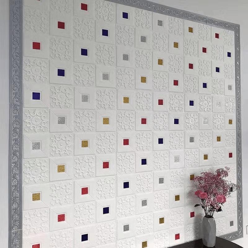 70cmx10m 3D Self-Adhesive Wallpaper Continuous Waterproof Brick Wall Stickers Living Room Bedroom Children's Room Decoration