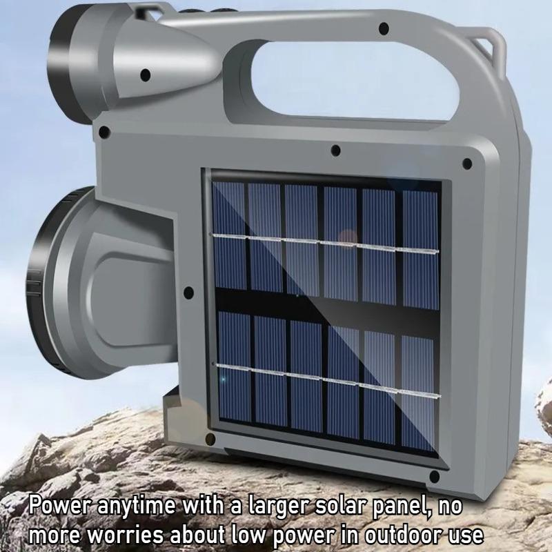 Solar Powered Outdoor Multi-Function Display Handheld Flalight Portable Cam Travel Gear Type-C Rechargeable Flalight