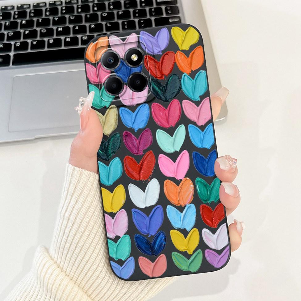 For Honor X6 X6a X6b Case Cover Silicone Cute Cartoon Cat Girl Luxury Flower Shockproof Phone Case For Honor X6a Back Cover Boys