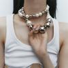 Elegant Pearl Beads Ball Necklace Temperament Clavicle Chain Birthday Gift