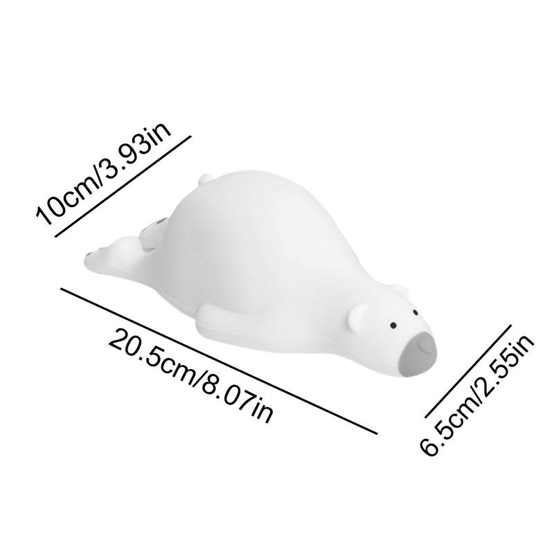 Bear Night Light 3 Levels Cute Bear USB Rechargeable Silicone Decoration Girls Night Light For Nursery Nightstand Bedside Home
