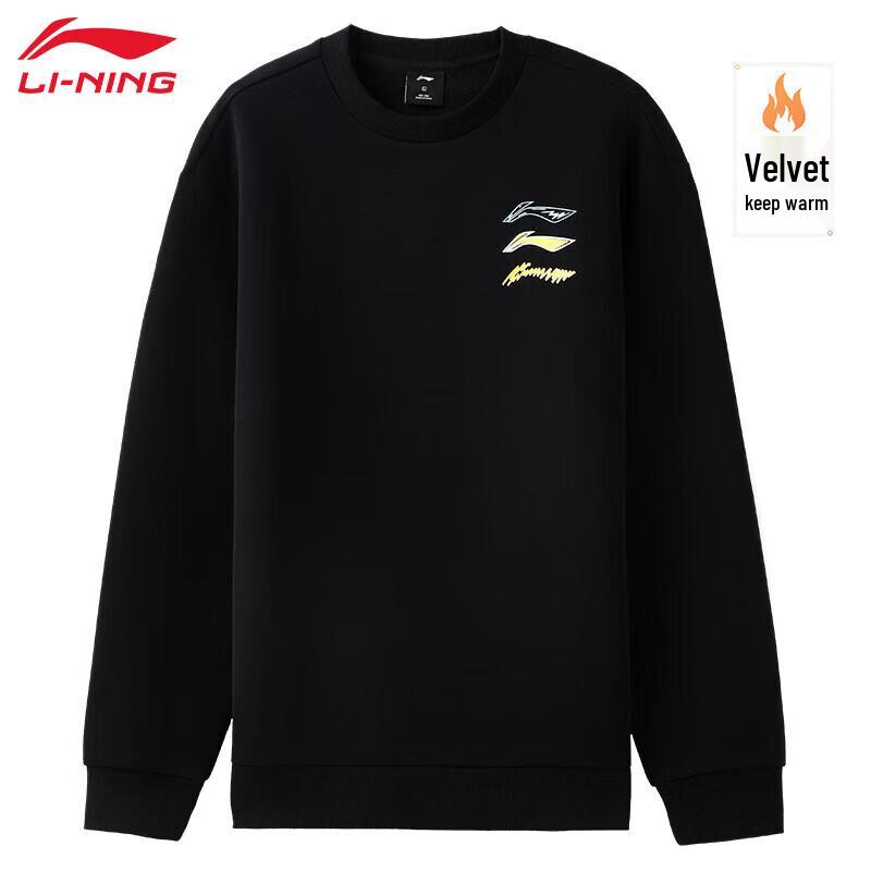 Li-Ning Unisex Fleece-gefüttertes Rundhals-Sweatshirt