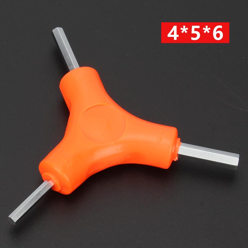 Gangtuo Triangular Hex Wrench Set for Mountain Bikes - Includes Three-Way Hex & Six-Point Angle Screwdrivers