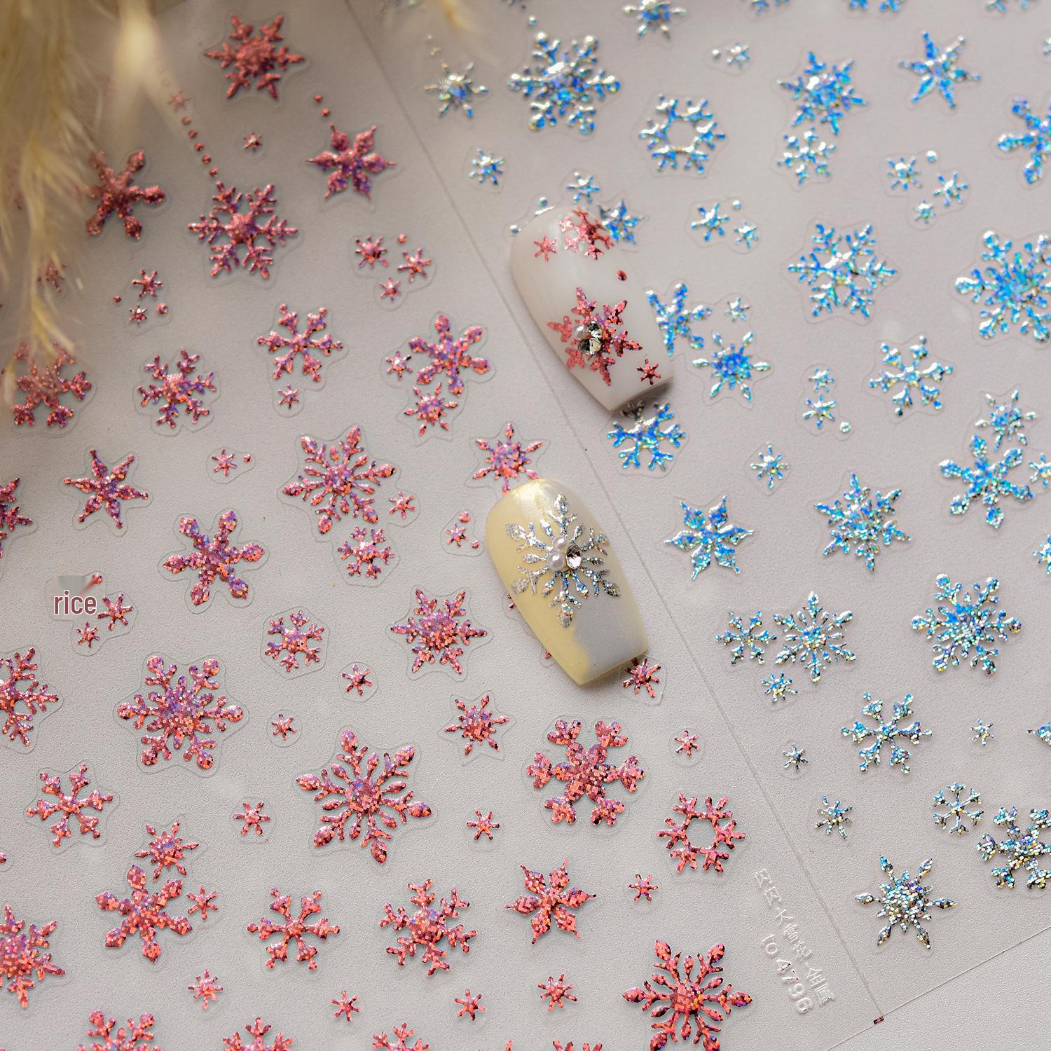 

Tomoni Japanese Style Nail Art Stickers: Snowflake & Mobile Themes for Kids
