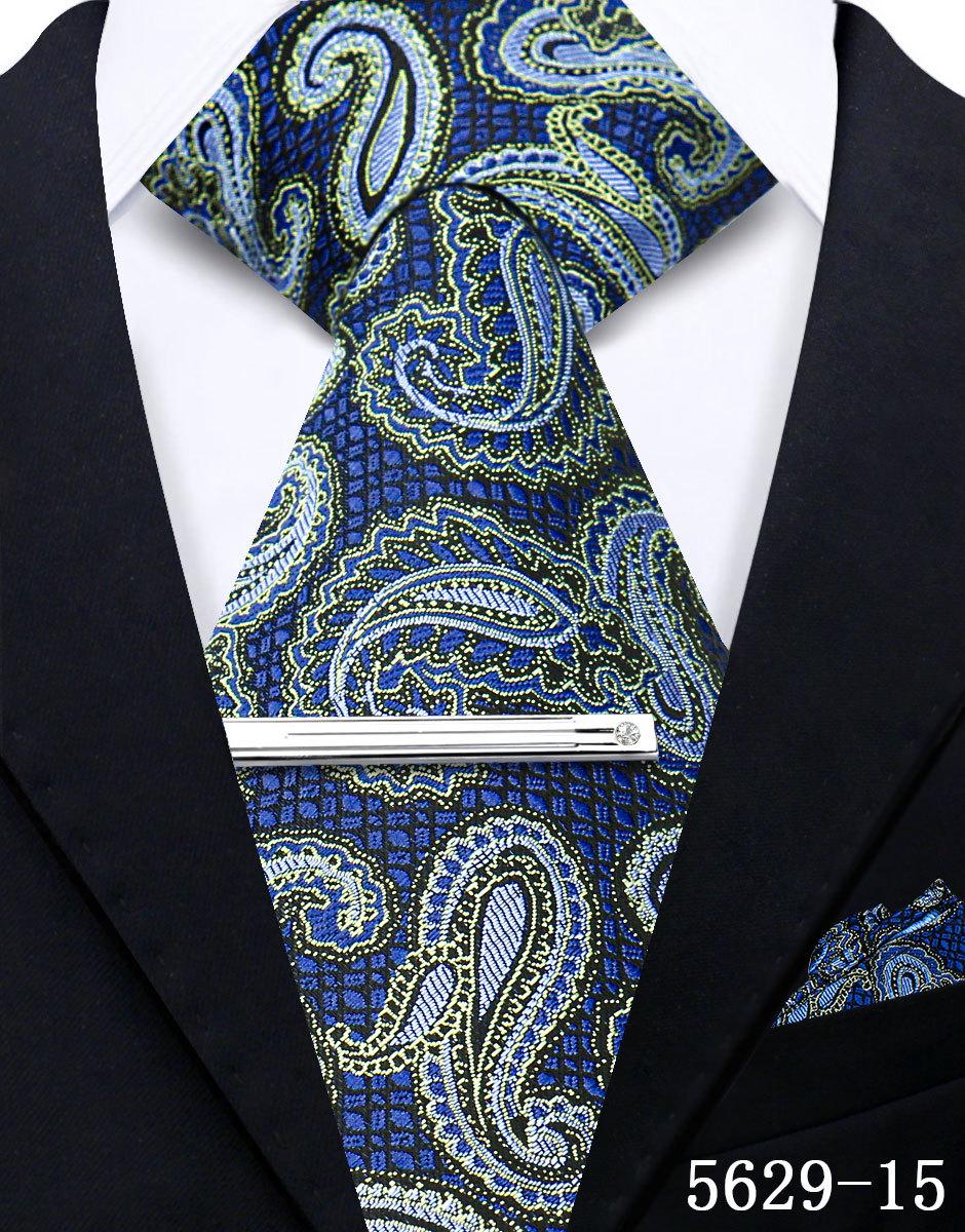 

Men s Retro Floral Tie, Pocket Square & Tie Clip Set for Weddings