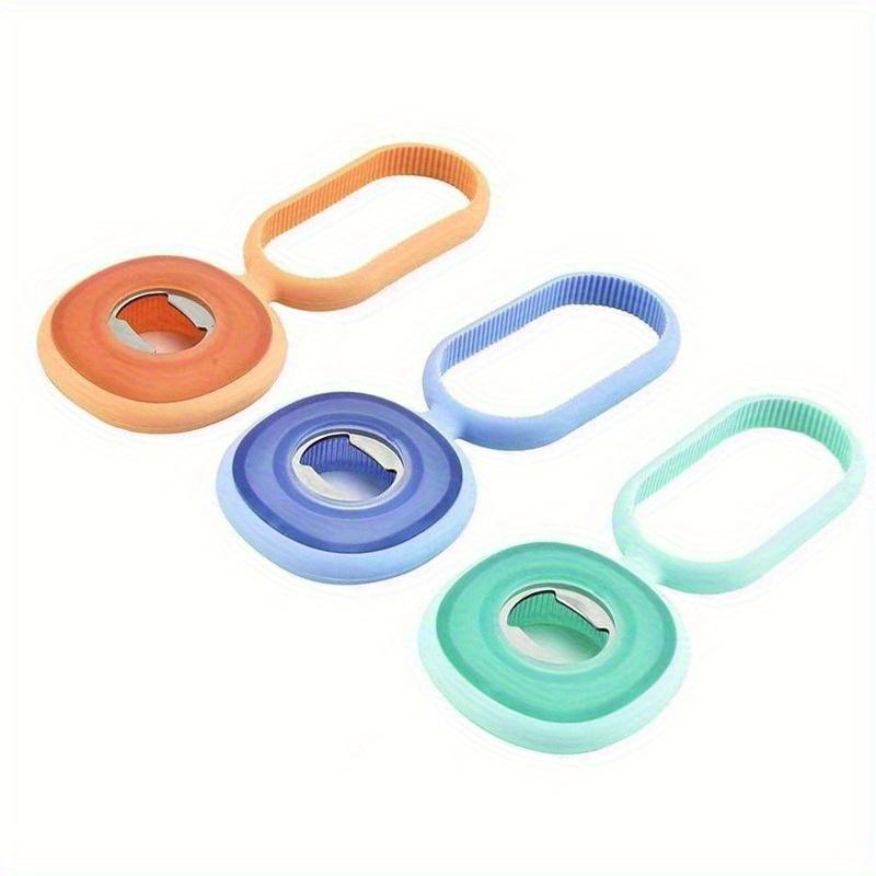 3ks Multifunkční silikonová sada otvíráků na plechovky a lahve, Snadné použití, Odolný plast s ergonomickou rukojetí, Vhodné na sodu, pivo a plechovky