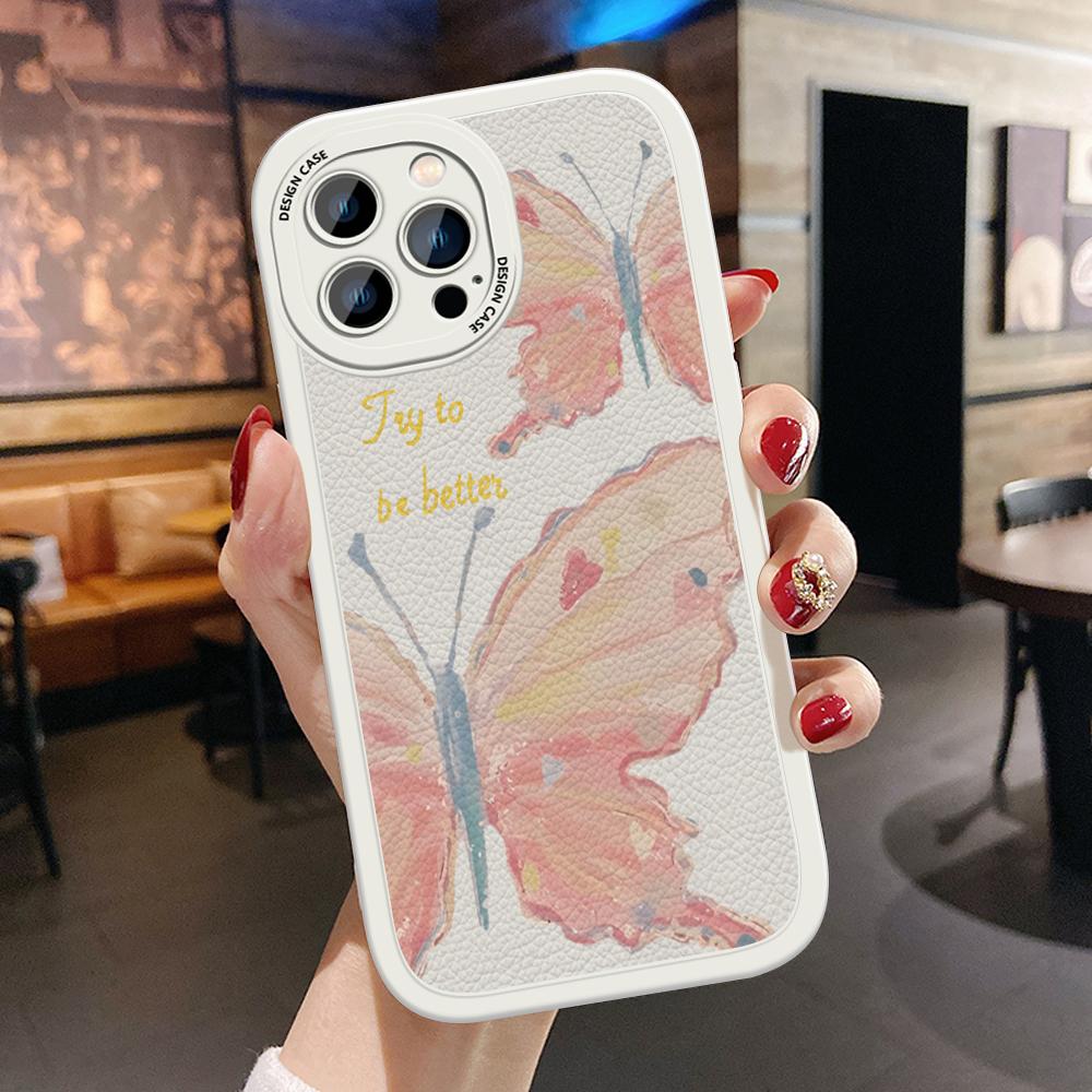 Slim Skin Feeling Cartoon Flowers Tulips Soft Silikon PU Kožený kryt Pouzdro na telefon pro Samsung Xiaomi Poco Redmi