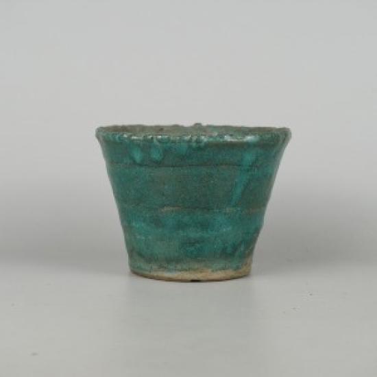 

Б/у горшок для бонсай Токонамэ Сюхо | Маленький 12,8 см круглый глазурованный керамический | Японский горшок ручной работы | морская волна
