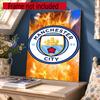 Manchester City 5D Diy Diamond Painting Round Diamond Diy Frameless Holiday Artwork Suitable For Home Office Wall Decoration