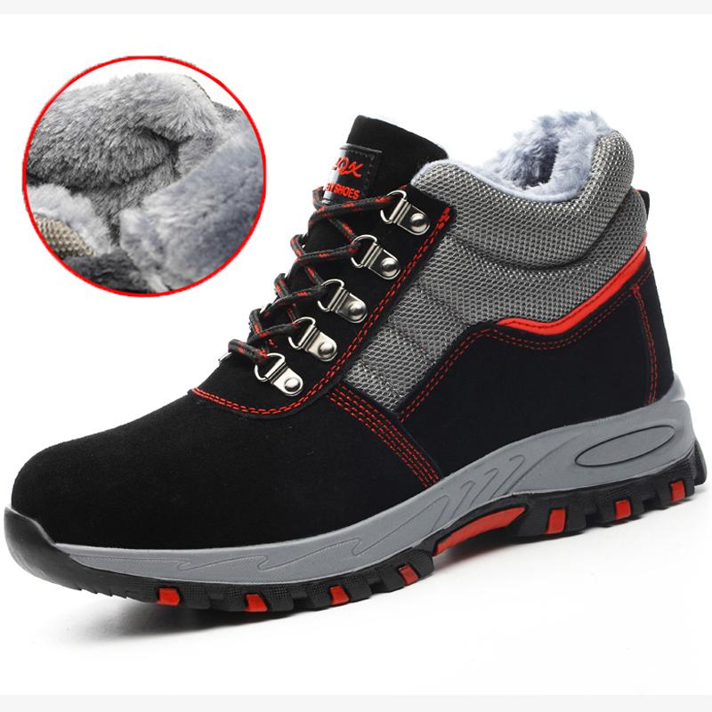 Spring Safety Boots Men Shoes Puncture-Proof Work Boots High Top Steel Toe Shoes Construction Protective Boots