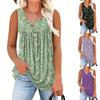2025 European & American Sleeveless Round Neck Printed Dress for Women