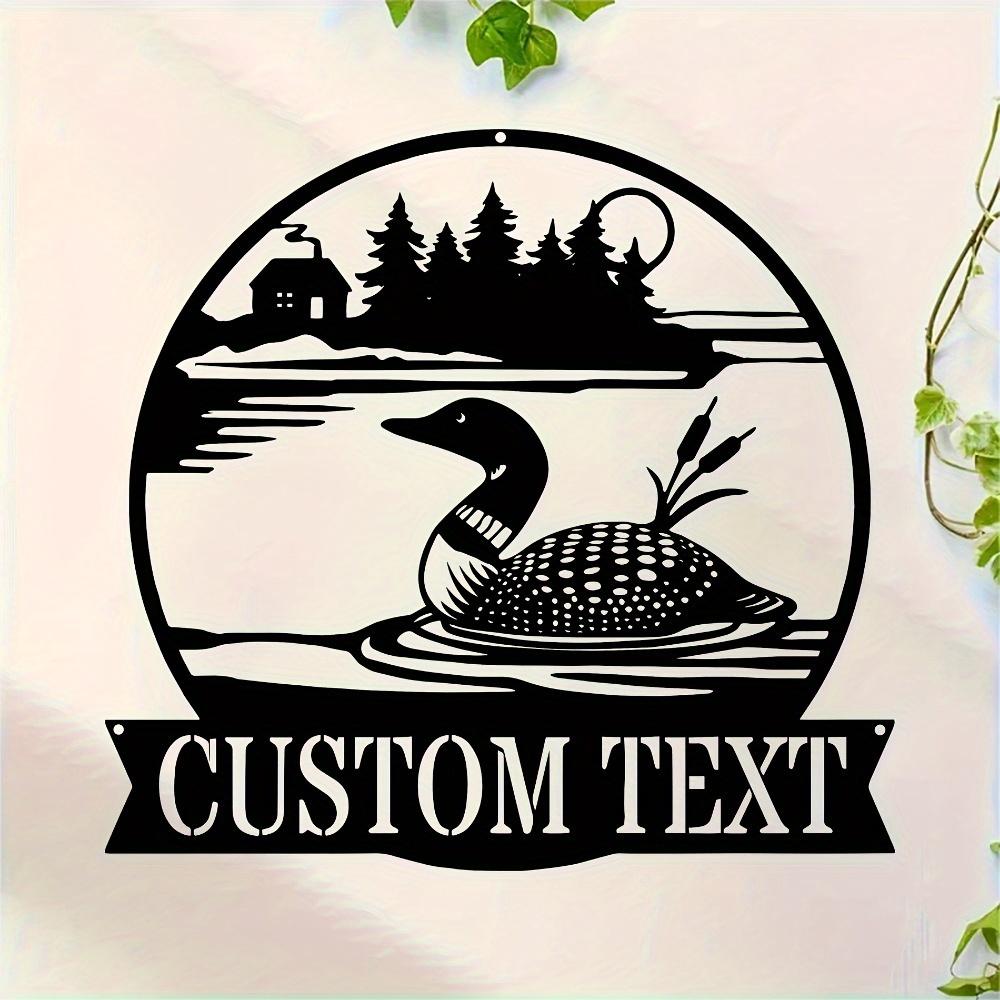 Metal Diving Bird Wall Art Lake View Lakeside Cabin Garden Decor Outdoor Animal Sculpture Holiday Gift