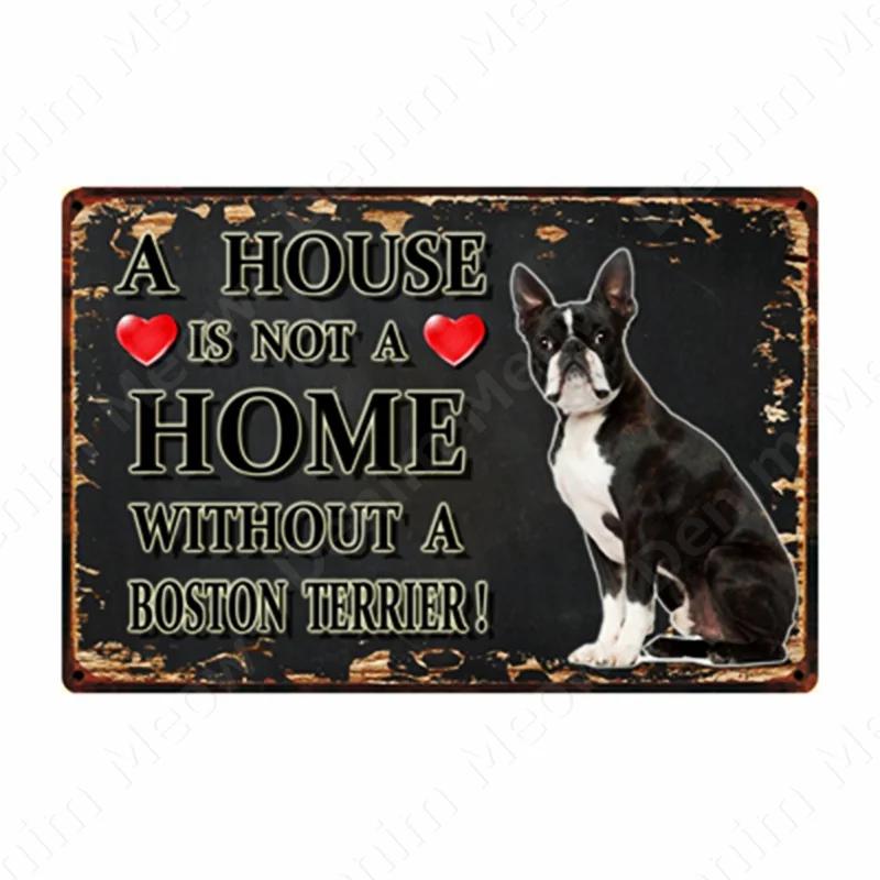 A House Is Not A Home Without A Dog Plaque, Vintage Metal Tin Signs, Bar, Cafe, Home Decor, Springer Spaniel, Wall Art Poster