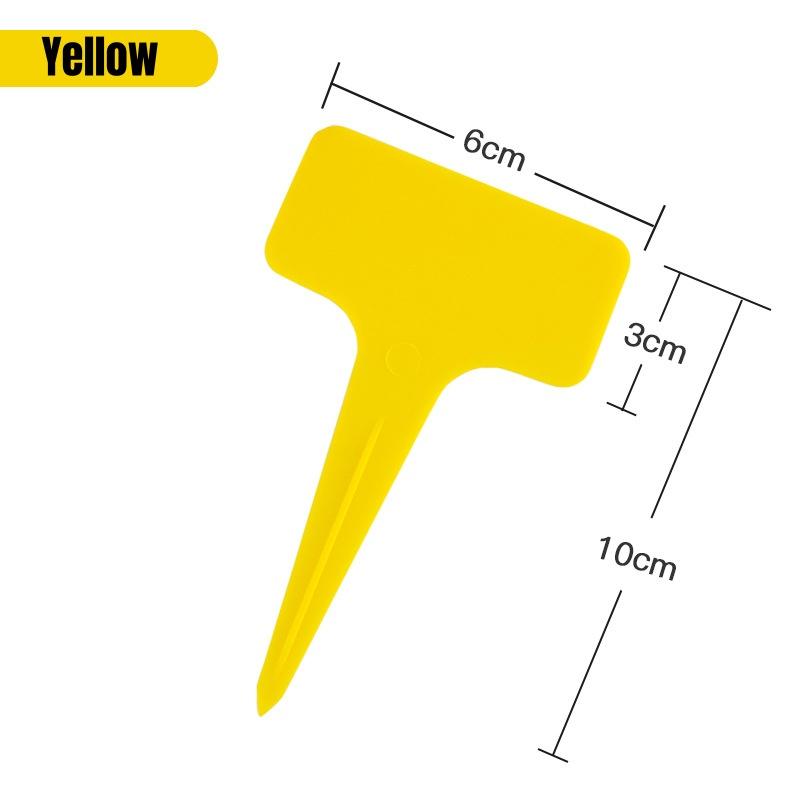 

20/100pcs White Plastic PVC Plant T-type Tags Markers Nursery Garden Labels Seedling Tray Pots Decoration Garden Labels 6x10cm 20pcs жёлтый