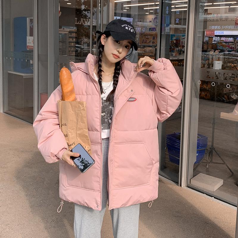 Podzim Zima Zahustit Teplá Parka Ženy Neformální Sladké Jednobarevné Velká kapsa Volná Kabát s kapucí Bundy Outwear