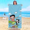 Cute Girls B-Bettys Boops Beach Towel Sauna Swimming Pool Bath Towels Bathroom For Home Playa Travel Spa Baby Microfiber Gym Sea
