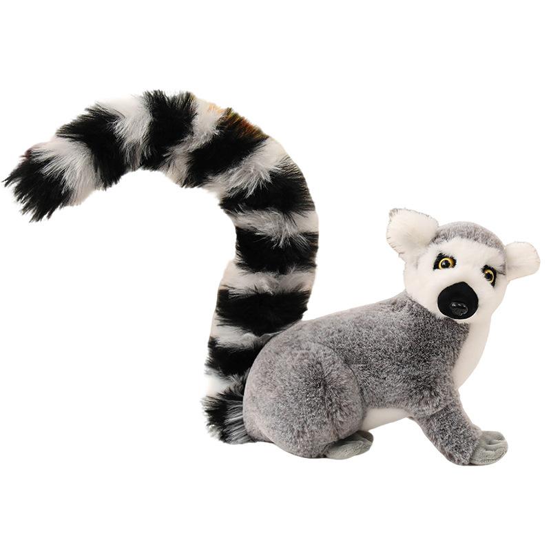 Entzückendes realistisches Lemuren-Stofftier Kuscheltier sitzend Zoo Souvenir Geschenk für Kinder Geburtstag