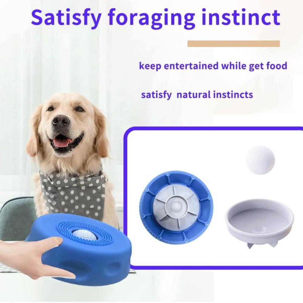 Non-Slip Base Anti-Choking Bowl Ball-shaped Design Liquid Slow Dog Bowls  Puppy Training