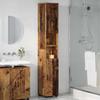 Bathroom Cabinet with Storage and Door Reclaimed Wood Look 30 x 35 x 192 cm