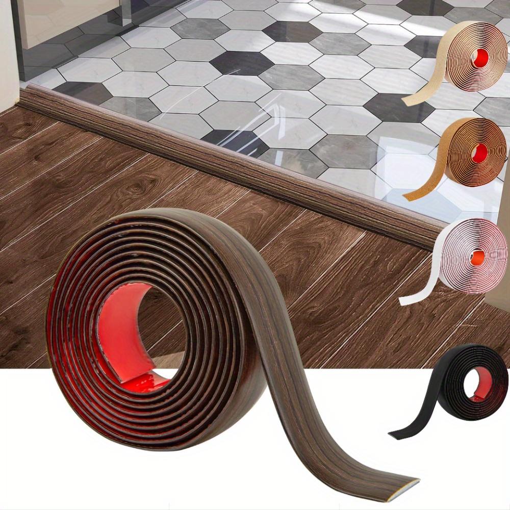 1pc Self-Adhesive Wood Grain Floor Edge Strip - Perfect for Door Seam Accent, and Matte Surface Application, Door Stitching Accessories, Home Decor