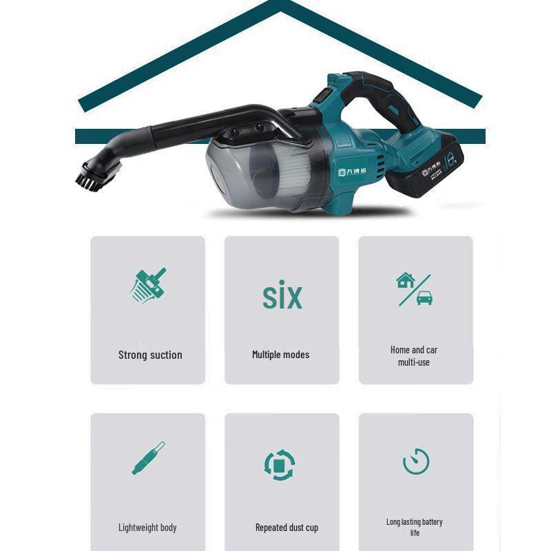 High-Power Wireless Auto & Home Vacuum Cleaner - Strong, Automatic Dust Collector