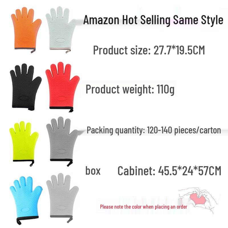 Silicone Heat-Resistant Oven Gloves for Baking and Microwave