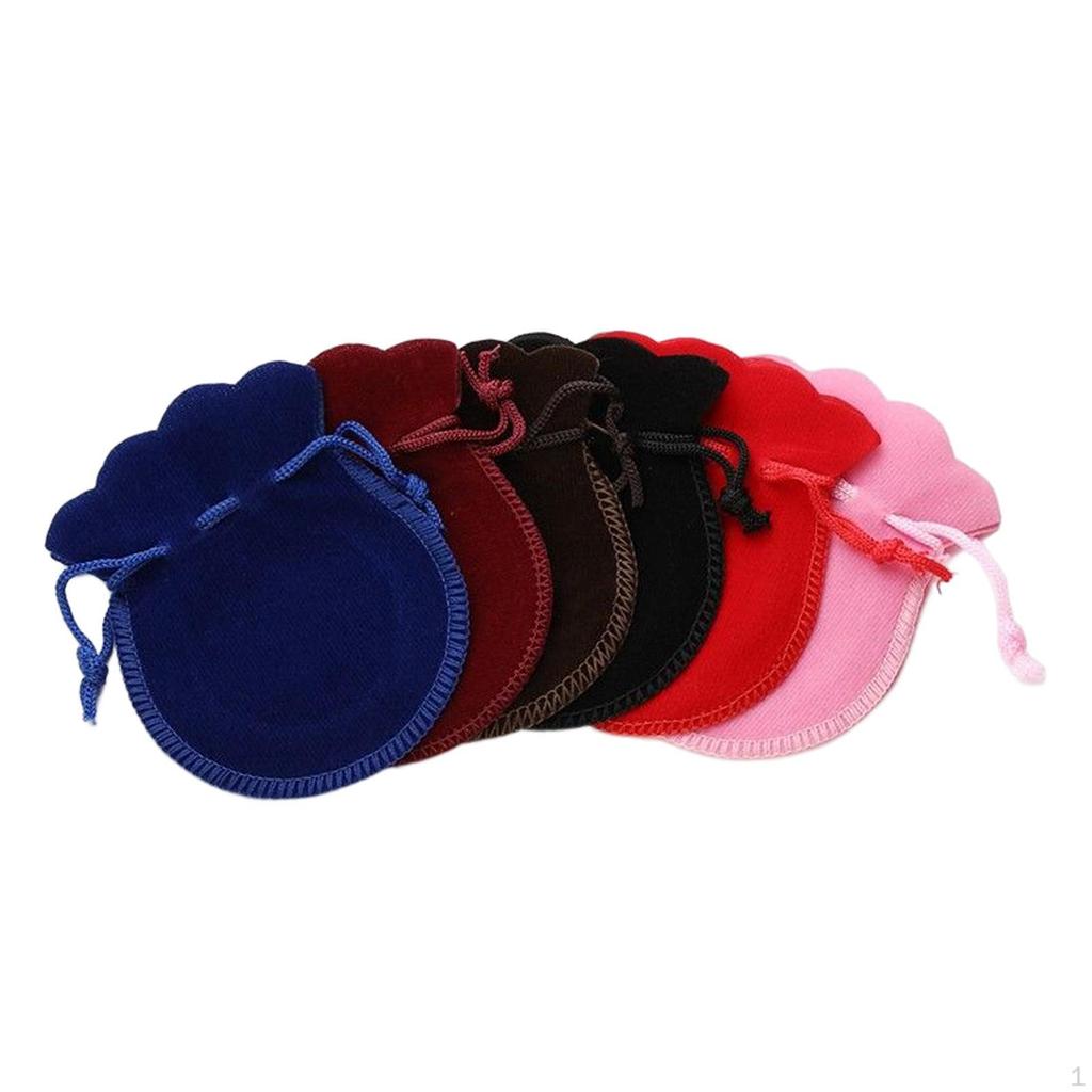 6 Pieces Drawstring Organization Dust Gourd Velvet for Candy Earrings
