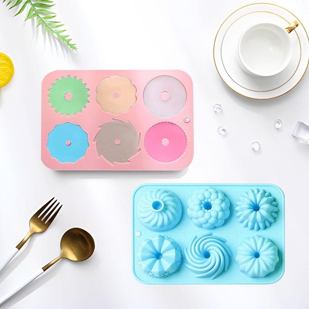 6-Cavity Mini Cake Pans Silicone Donut Baking Molds New Chocolate Mold  for Gummy Making
