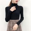 Women's Slim Fit Solid Turtleneck Sweater - Versatile Fashion Knit Pullover for Autumn & Winter
