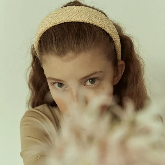 [Elizabeth Moments] Sunflower Yellow Check Tweed Headband