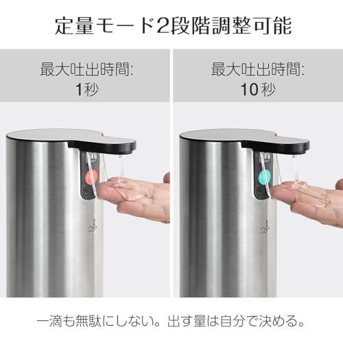 LAOPAO Semi-Automatic Touch-Operated Liquid Soap Dispenser, Stainless Steel, Wall-Mounted, Adjustable Flow Rate, Compatible with Dishwashing Detergent