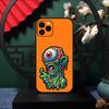 Neon Eyed Brain Alien Monster Phone Case For IPhone 17 Pro Max 16 15 14 Pro Max 13 11 Air Plus Silicone Cover