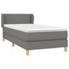 3126694 vidaXL Divan Bed with Mattress Dark Grey 90x200 Cm Fabric