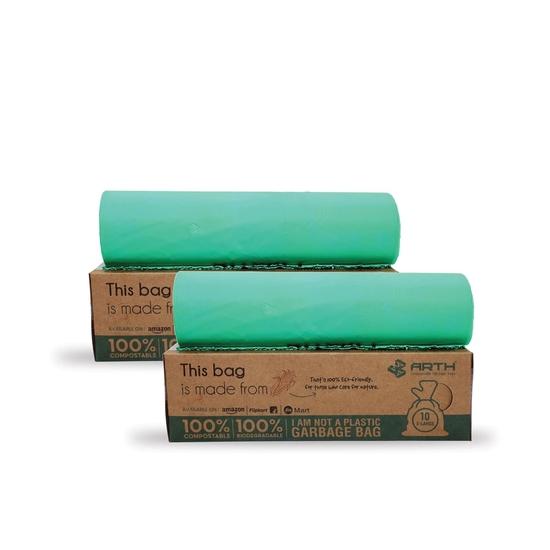 

ARTH Компостируемый мешок для мусора Очень большой 30 x 37 дюймов, 20 мешков Упаковка из 2, Экологичный, Устойчивый к протеканию мешок для мусора, Мешок для мусора