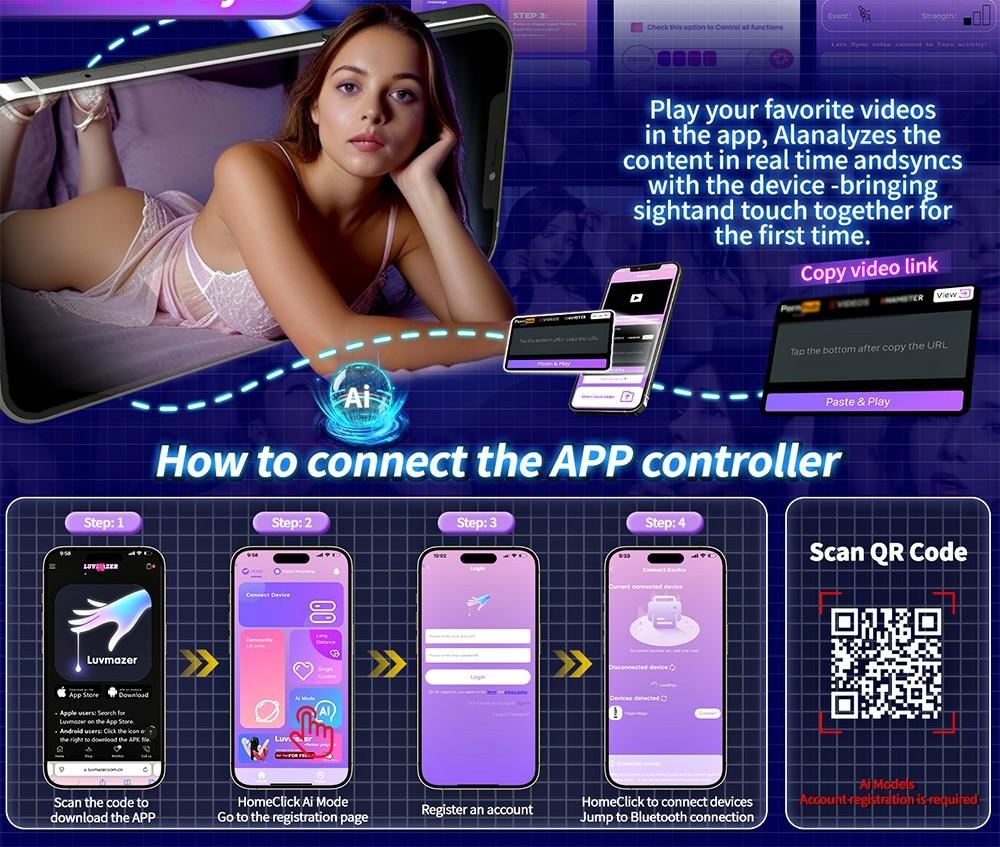 App AI Control Masturbation Cup Electric Heating Blowjob 9 Sucking Thrusting Vibration Modes Adults Masturbator Sex Toys for Man