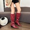 Winter New Elegant Casual Women Pointed Toe Outdoor Elastic Boots Comfortable Walking Fashion Knight Boots Shoes for Women