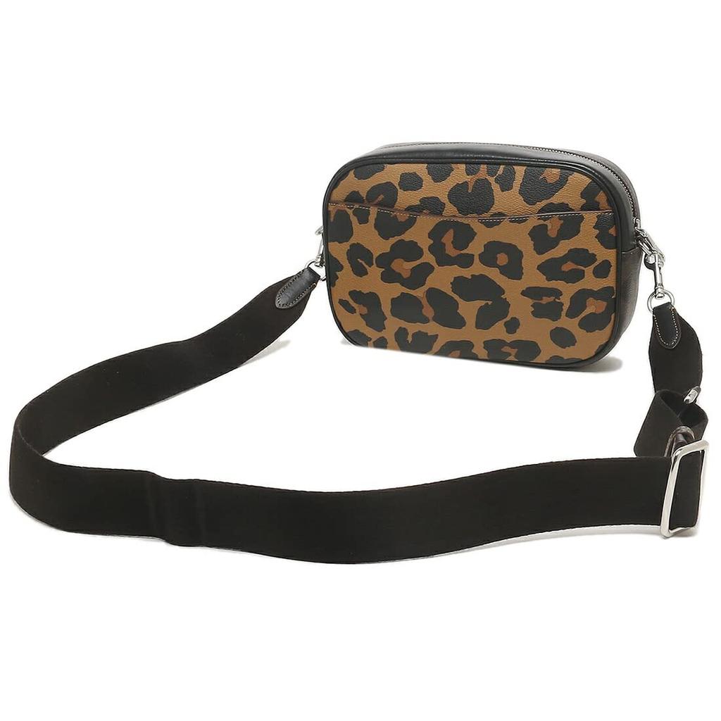 Outlet Schultertasche Signature Kameratasche Leopardenmuster Braun Schwarz CC759 SVMU4 [Coach] Damen [Artikel]