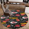 Kansas City Chiefs Touchdown Round Chair Mat - Sports Themed Office Carpet, Home