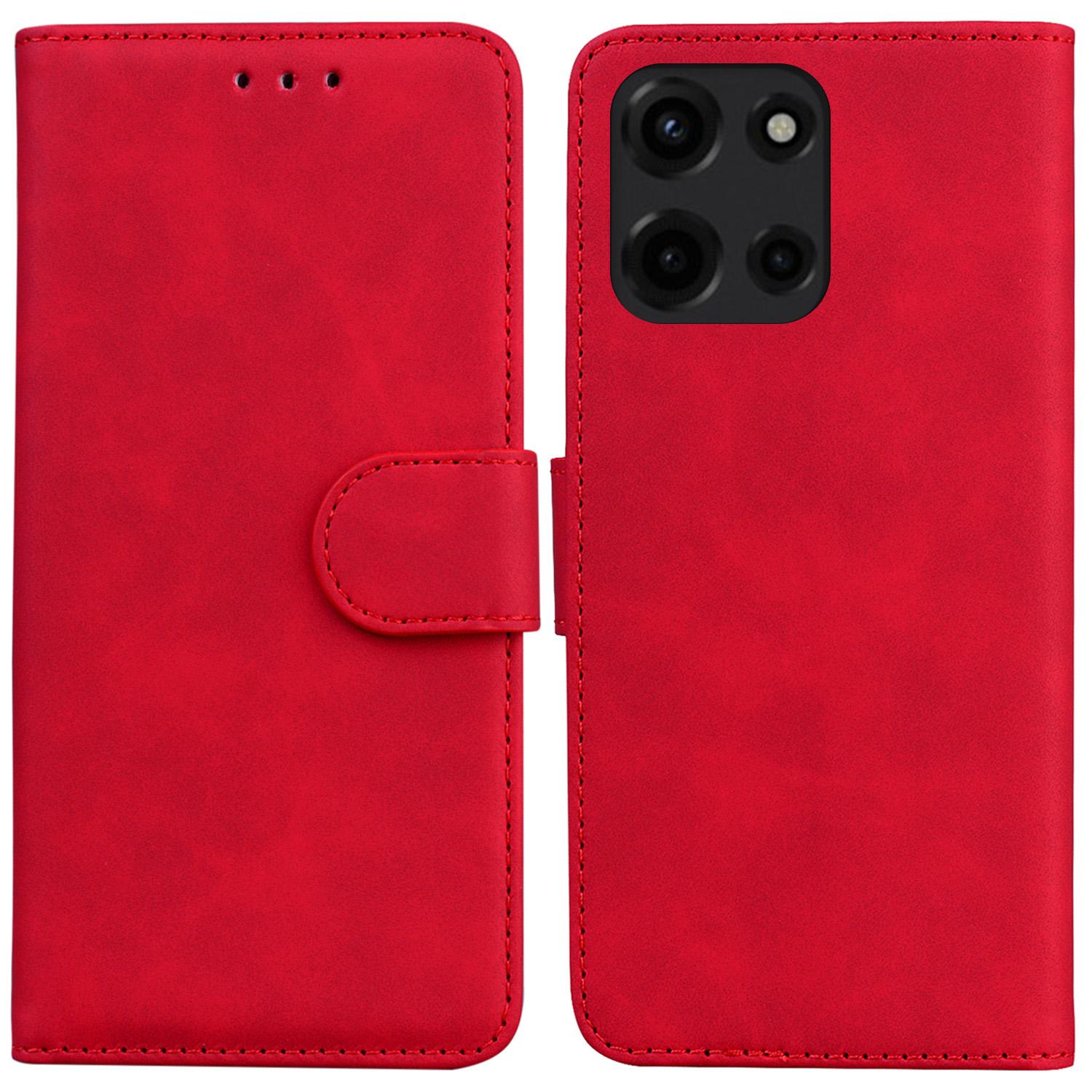 

For Motorola Moto G Power (2025) Case Solid Color Leather Wallet Phone Cover E