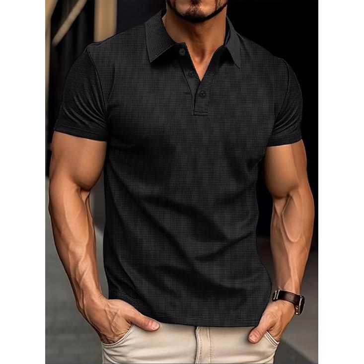 Letní nové rychleschnoucí polokošile s klopou a kapsou na knoflík pro pánské sportovní polokošile Fitness a ležérní Slim Fit denní pracovní košile