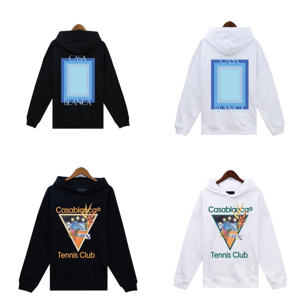 Unisex Trendy European & American Loopback Hooded Sweatshirts - Autumn/Winter, Featuring Loose Casablanca Style