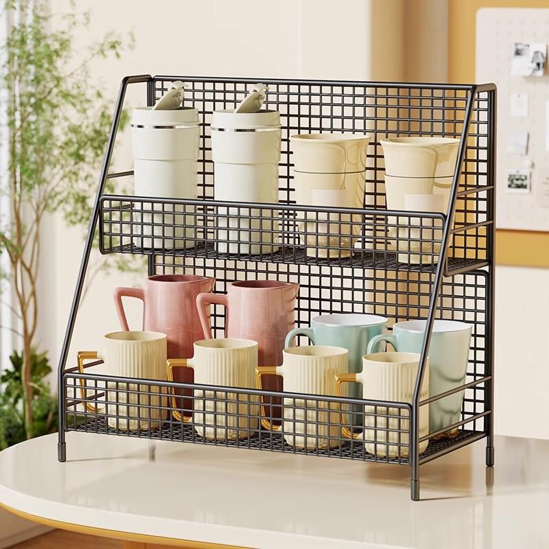 2-Tier Industrial Iron Desktop Organizer