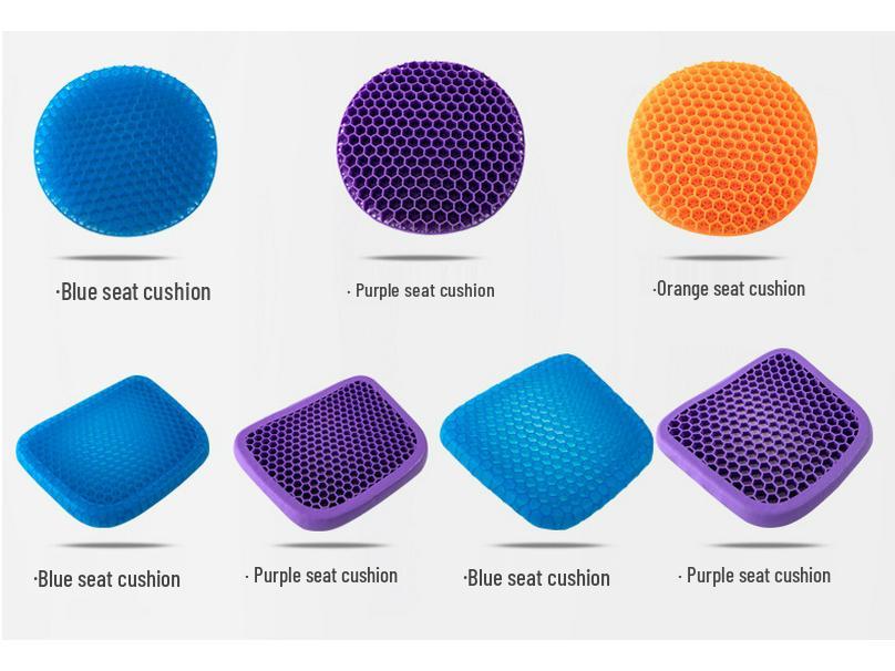3D Style Honeycomb Gel Seat Cushion for Car, Sofa, and Student Chairs - Round Design