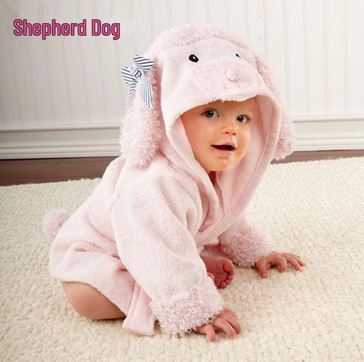 Animal-Shaped Hooded Bathrobe for Infants and Toddlers