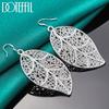 925 Sterling Silver Leaf Piercing Earrings Wedding Jewelry