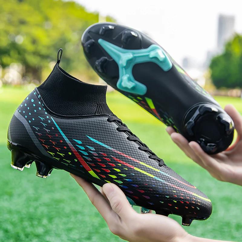 Original New Men Professional Football Shoes Kids Sneaker Fast Soccer Shoes TF/FG Society Cleats Indoor Football Field Boots