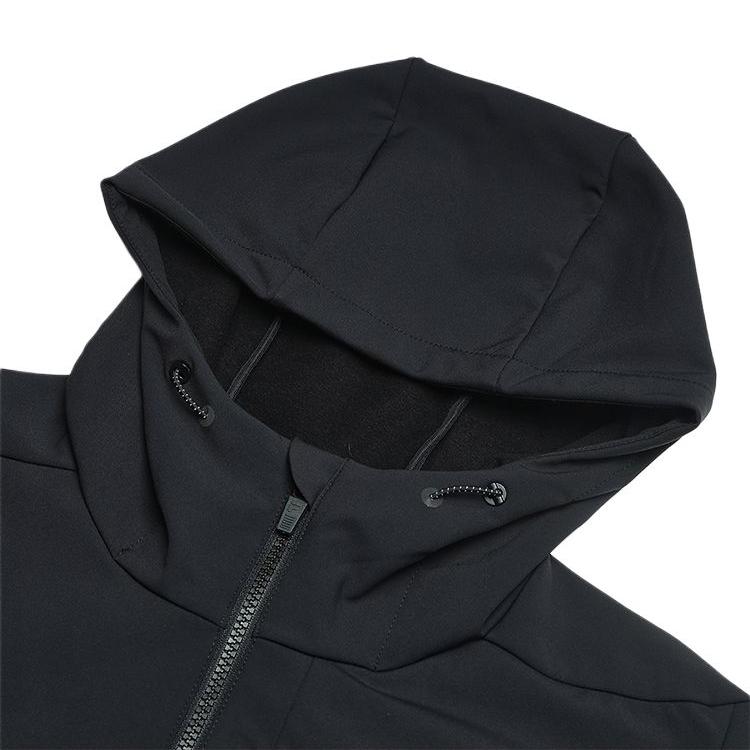 Fila Fitness Solid Color Zip-Up Hoodie Men Jackets Deep-Black A11M341706F-BK